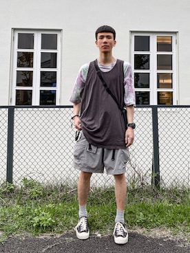 「EXCELSIOR（エクセルシオール）のアイテム」を使った、ionism_Shiroさん（メンズ・178cm）の春コーディネート