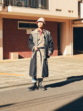 「Hender Scheme（エンダースキーマ）のアイテム（ハット）」を使った、J a C k Yさん（メンズ・174cm）の春コーディネート