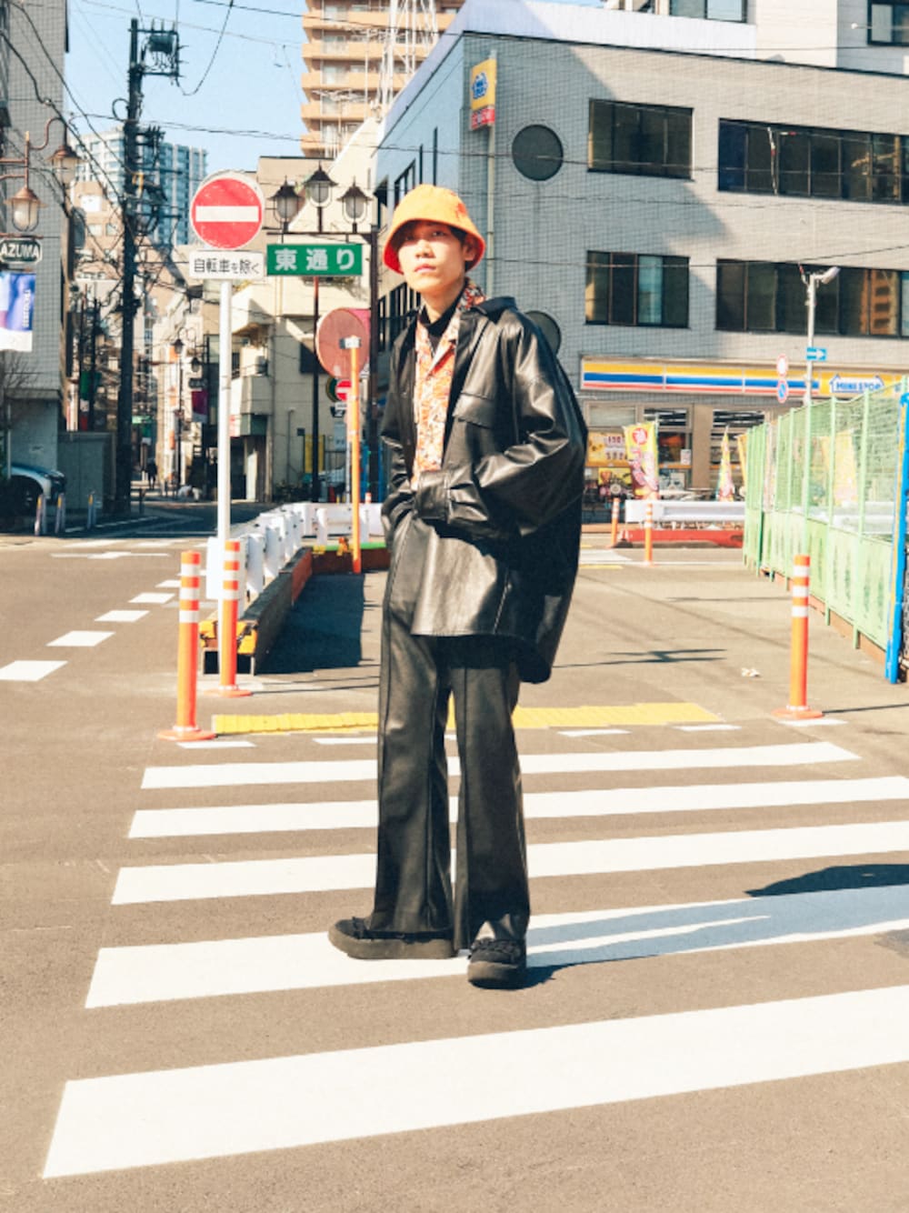 21SS Jieda フェイクレザーコート Jieda（ジエダ）の「2021春夏 FAKE LEATHER COAT（ステンカラー