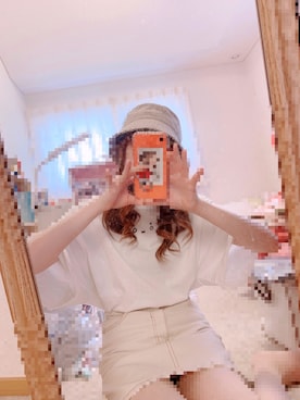 「アイテム（帽子）」を使った、しろくまさん（レディース・161cm・10代）の春コーディネート