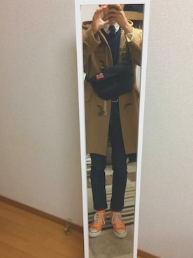 「TAKA-Q（タカキュー）のアイテム（ベスト）」を使った、たくあさん（メンズ・179cm）の冬コーディネート