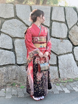 「成人式ヘア」｜☺︎sara☺︎さん（レディース・150cm）の冬コーディネート