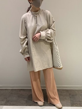 「OZOC（オゾック）のアイテム（トートバッグ）」を使った、☺︎sara☺︎さん（レディース・149cm）の春コーディネート