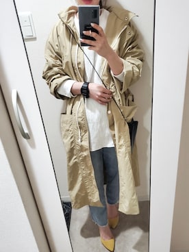 「ZARA（ザラ）のアイテム（ミリタリージャケット、ベージュ系）」を使った、928imayaさん（レディース・154cm）の春コーディネート