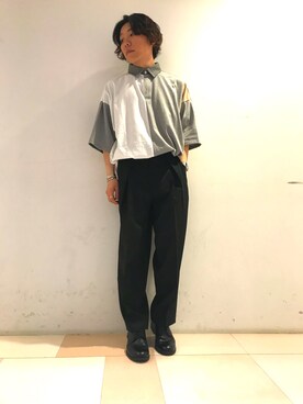 「HARE（ハレ）のアイテム（トップス、ホワイト系）」を使った、Daikiさん（メンズ・170cm）の春コーディネート