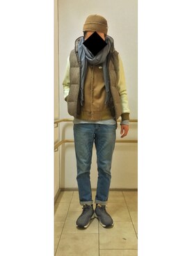 「URBAN RESEARCH（アーバンリサーチ）のアイテム（スタジャン）」を使った、HFさん（メンズ・177cm）の冬コーディネート