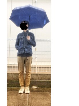 「glamb（グラム）のアイテム（デニムジャケット）」を使った、HFさん（メンズ・177cm）の秋コーディネート
