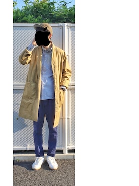 「アイテム（その他アウター、ゴールド系）」を使った、HFさん（メンズ・177cm）の春コーディネート