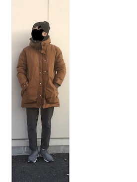 「GOLDWIN（ゴールドウィン）のアイテム（ジャケット/アウター）」を使った、HFさん（メンズ・177cm）の冬コーディネート
