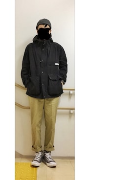 「グラミチ」｜「アイテム（ナイロンジャケット）」を使った、HFさん（メンズ・177cm）の秋コーディネート