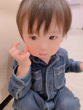 「babygap」｜「アイテム（オールインワン・サロペット）」を使った、sera♡さん（キッズ・80cm）の冬コーディネート