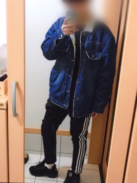 「HVC（エイチブイシー）のアイテム（ブルゾン）」を使った、ゆーと相互さん（メンズ・170cm）の春コーディネート