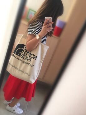 nao*さんの「 TNF ORGANIC COTTON TOTE」を使ったコーディネート