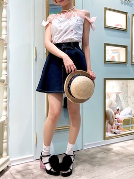 「RoseMarie seoir（ローズマリーソワール）のアイテム」を使った、RoseMarie seoir officialさん（レディース・160cm）の夏コーディネート