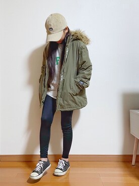 「RADCHAP（ラッドチャップ）のアイテム（ジャケット/アウター）」を使った、yreyre ☾⋆ ̊さん（キッズ・128cm）の冬コーディネート