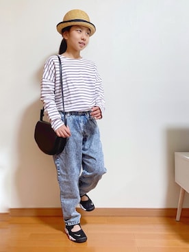 「DEVICE（デバイス）のアイテム」を使った、yreyre ☾⋆ ̊さん（キッズ・129cm）の春コーディネート