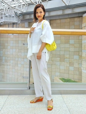 「Elleme（エレメ）のアイテム」を使った、軍地　オデット エ オディール スタッフさん（レディース・160cm）の夏コーディネート