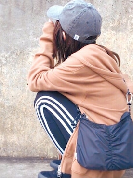 「TODAYFUL（トゥデイフル）のポケットナイロンサコッシュ（ボディバッグ/ウエストポーチ）」を使った、cocoさん（レディース・153cm）の秋コーディネート