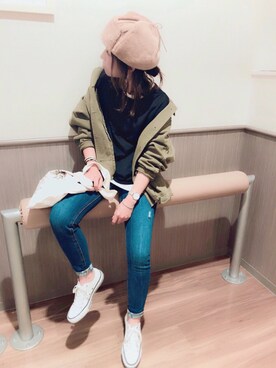 「フライトハット」｜cocoさん（レディース・153cm）の秋コーディネート