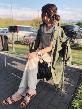 「ZARA（ザラ）のアイテム（サロペット/オーバーオール）」を使った、cocoさん（レディース・153cm）の春コーディネート