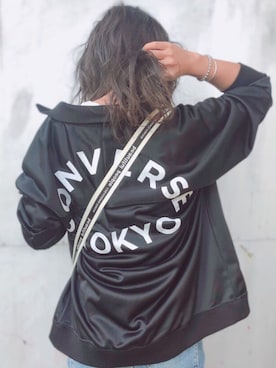 「CONVERSE TOKYO（コンバーストウキョウ）のアイテム（ジャケット/アウター）」を使った、cocoさん（レディース・153cm）の春コーディネート