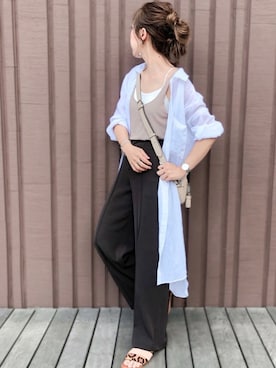 「MARC JACOBS（マークジェイコブス）のアイテム（ボディバッグ/ウエストポーチ）」を使った、cocoさん（レディース・153cm）の夏コーディネート