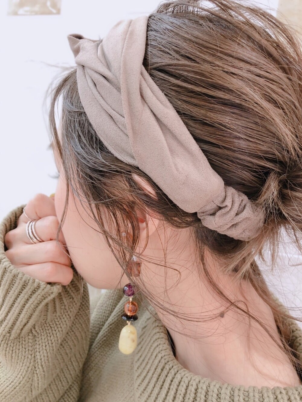 「アクセサリー、アシメントリー」｜「TODAYFULのミックスストーンピアス（ピアス（両耳用）、その他）」を使った、cocoさん（レディース・153cm）の冬コーディネートの1枚目の写真