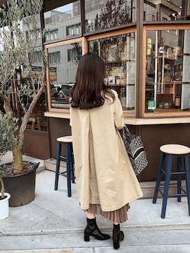 「Mila Owen」｜「アイテム（トレンチコート）」を使った、MOEKA🥥さん（レディース・165cm）の秋コーディネート