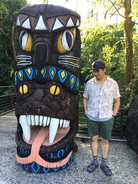 「HARE（ハレ）のアイテム（ソックス/靴下）」を使った、JeffCさん（メンズ・180cm）の夏コーディネート