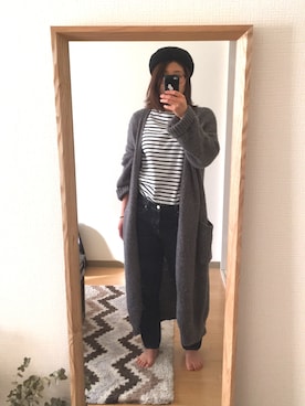 「DHOLIC（ディーホリック）のアイテム（その他アウター）」を使った、haruさん（レディース・161cm）の春コーディネート