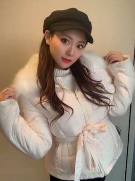 「Julia Boutique（ジュリアブティック）のアイテム（その他アウター）」を使った、りなち(菅原里奈)さん（レディース・156cm）の冬コーディネート