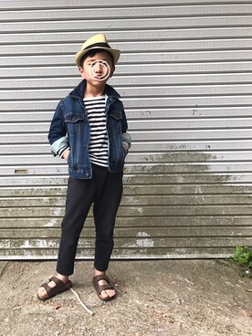 「ビルケン風サンダル」｜y_styleさん（キッズ・123cm）の春コーディネート