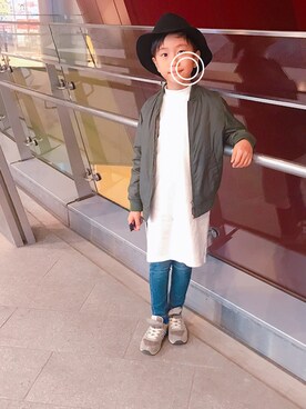 「NEW BALANCE（ニューバランス）の◆new balance KV996（スニーカー）」を使った、y_styleさん（キッズ・123cm）の秋コーディネート