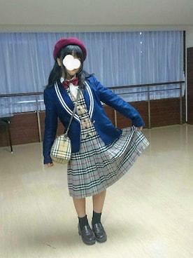 「Ralph Lauren」｜「アイテム（ハンチング/ベレー帽）」を使った、みずさん（レディース・151cm）の秋コーディネート