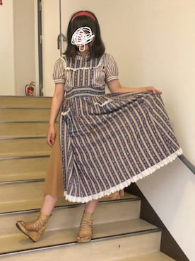 「エプロン」｜みずさん（レディース・151cm・20代）の夏コーディネート