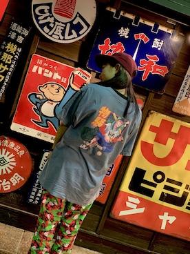 「ROLLING CRADLE（ローリングクレイドル）のアイテム（パンツ）」を使った、まるおしさん（レディース・160cm）の夏コーディネート