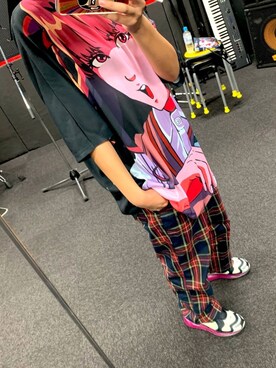 「ROLLING CRADLE（ローリングクレイドル）のアイテム（パンツ）」を使った、まるおしさん（レディース・160cm）の夏コーディネート