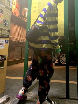 「ROLLING CRADLE（ローリングクレイドル）のアイテム（パンツ）」を使った、まるおしさん（レディース・160cm）の秋コーディネート