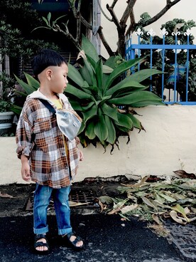 「other.（アザー）のアイテム」を使った、PuPuさん（キッズ・100cm）の春コーディネート