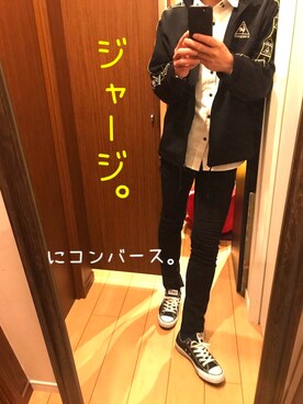 「LE COQ（ルコック）のアイテム（ジャケット/アウター）」を使った、Kanechanさん（メンズ・172cm）の春コーディネート