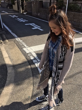 「American Eagle（アメリカンイーグル）のアイテム（その他アウター）」を使った、mayu ikedaさん（レディース・154cm）の秋コーディネート