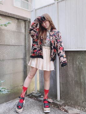 「Jeffrey Campbell（ジェフリーキャンベル）のアイテム（サンダル）」を使った、キノさん（レディース・153cm）の冬コーディネート