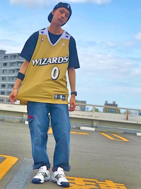 「Tシャツ」｜「アイテム（トップス、ゴールド系）」を使った、Gilberさん（メンズ・178cm）の春コーディネート