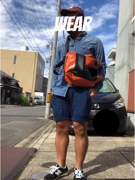 「Abercrombie&Fitch（アバークロンビーアンドフィッチ）のアイテム（キャップ）」を使った、musashi634さん（メンズ・172cm）の秋コーディネート