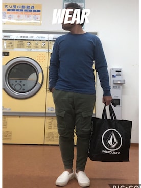 「VOLCOM（ボルコム）のアイテム（バッグ）」を使った、musashi634さん（メンズ・172cm）の秋コーディネート