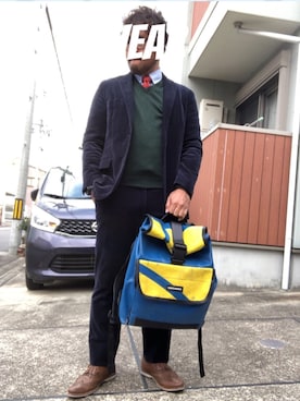 「HUGO BOSS（ヒューゴボス）のアイテム（シューズ）」を使った、musashi634さん（メンズ・172cm）の冬コーディネート