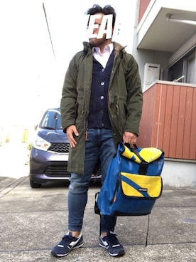 「JOURNAL STANDARD（ジャーナルスタンダード）のアイテム（モッズコート）」を使った、musashi634さん（メンズ・172cm）の冬コーディネート