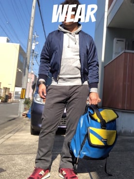 「THE NORTH FACE（ザノースフェイス）のアイテム（MA-1）」を使った、musashi634さん（メンズ・172cm）の冬コーディネート