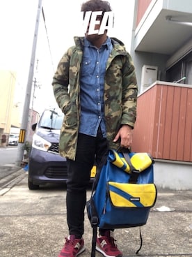「URBAN RESEARCH（アーバンリサーチ）のアイテム（モッズコート）」を使った、musashi634さん（メンズ・172cm）の冬コーディネート