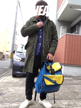 「JOURNAL STANDARD（ジャーナルスタンダード）のアイテム（モッズコート）」を使った、musashi634さん（メンズ・172cm）の春コーディネート